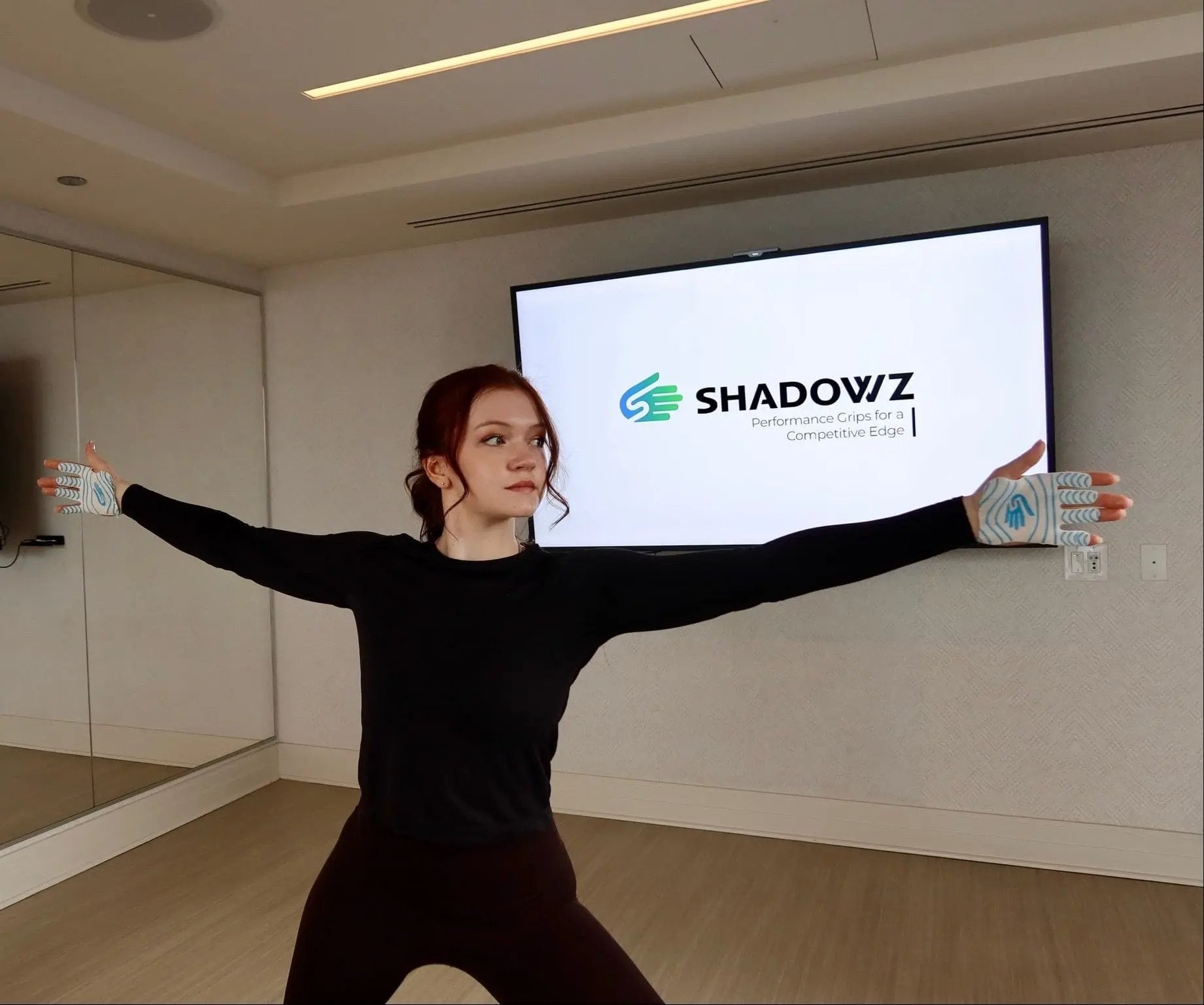 Hot yoga with added foot grip